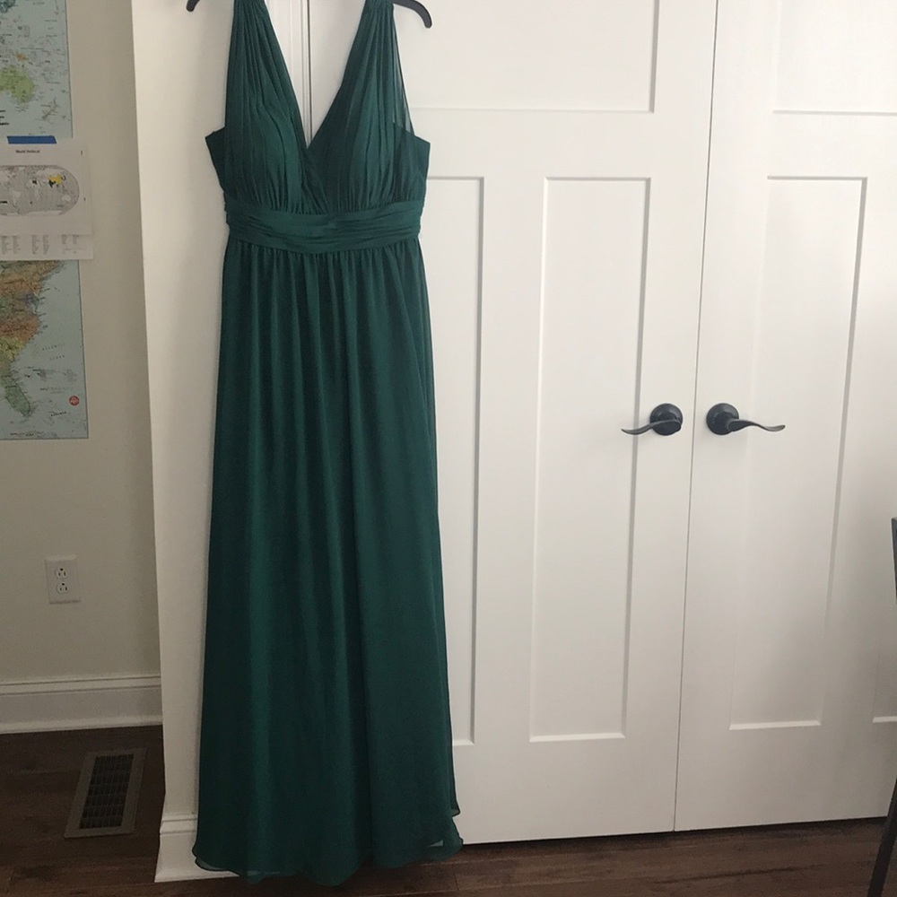 Morilee emerald bridesmaid dress
